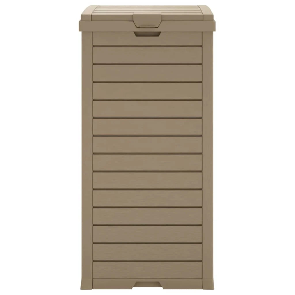 Cestino da esterno marrone chiaro 41x41x86 cm polipropilene 02_0006115
