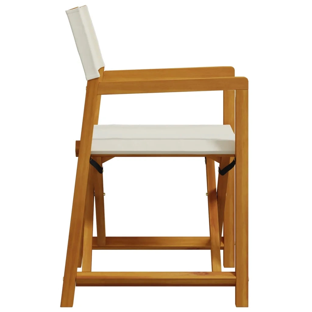 Sedie da Giardino Pieghevoli 4 pz Bianco Crema in Tessuto 3208916