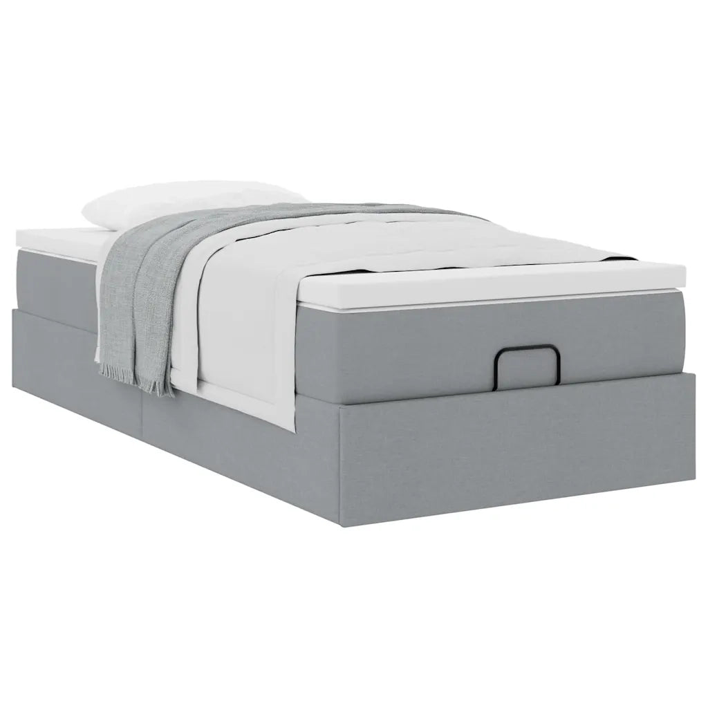 Struttura Letto Pouf con Materasso 90x200 cm in Tessuto 3311078