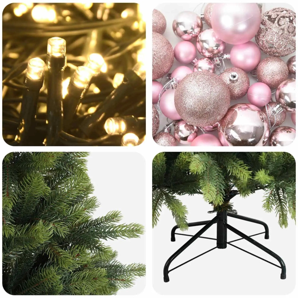 Albero di Natale artificiale con palline 180 cm 300 LED 3466705