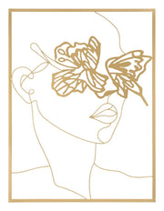Pannello Decorativo in Ferro Gold Face 60x1x80 cm