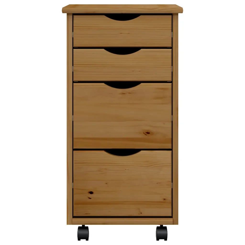 Armadietto Rotante con Cassetti MOSS ambra Legno Massello Pino