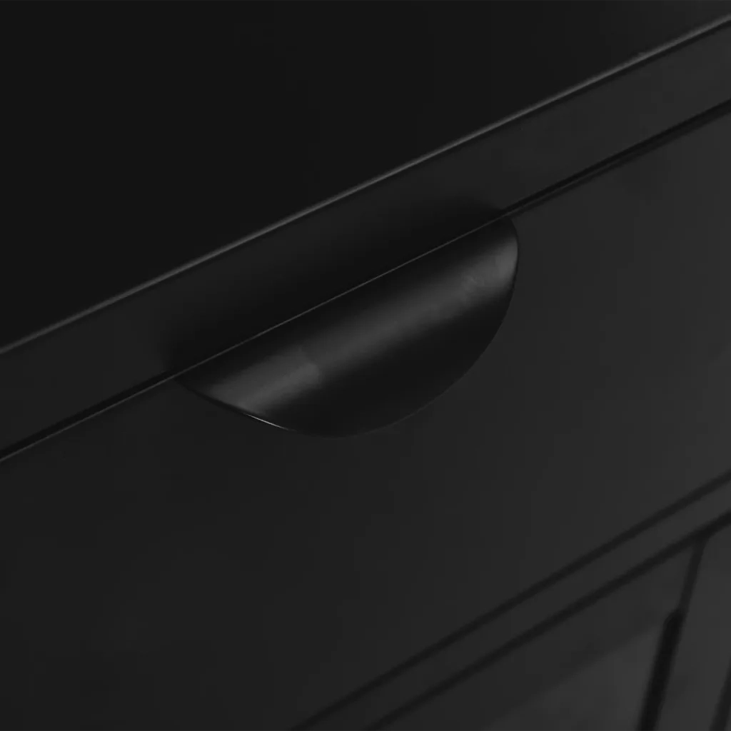 Comodino Nero 40x30x54,5 cm in Acciaio e Vetro cod mxl 30521