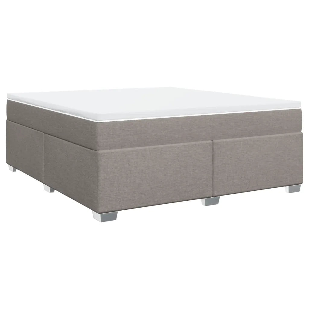vidaXL Giroletto a Molle con Materasso Tortora 180x200 cm in Tessuto