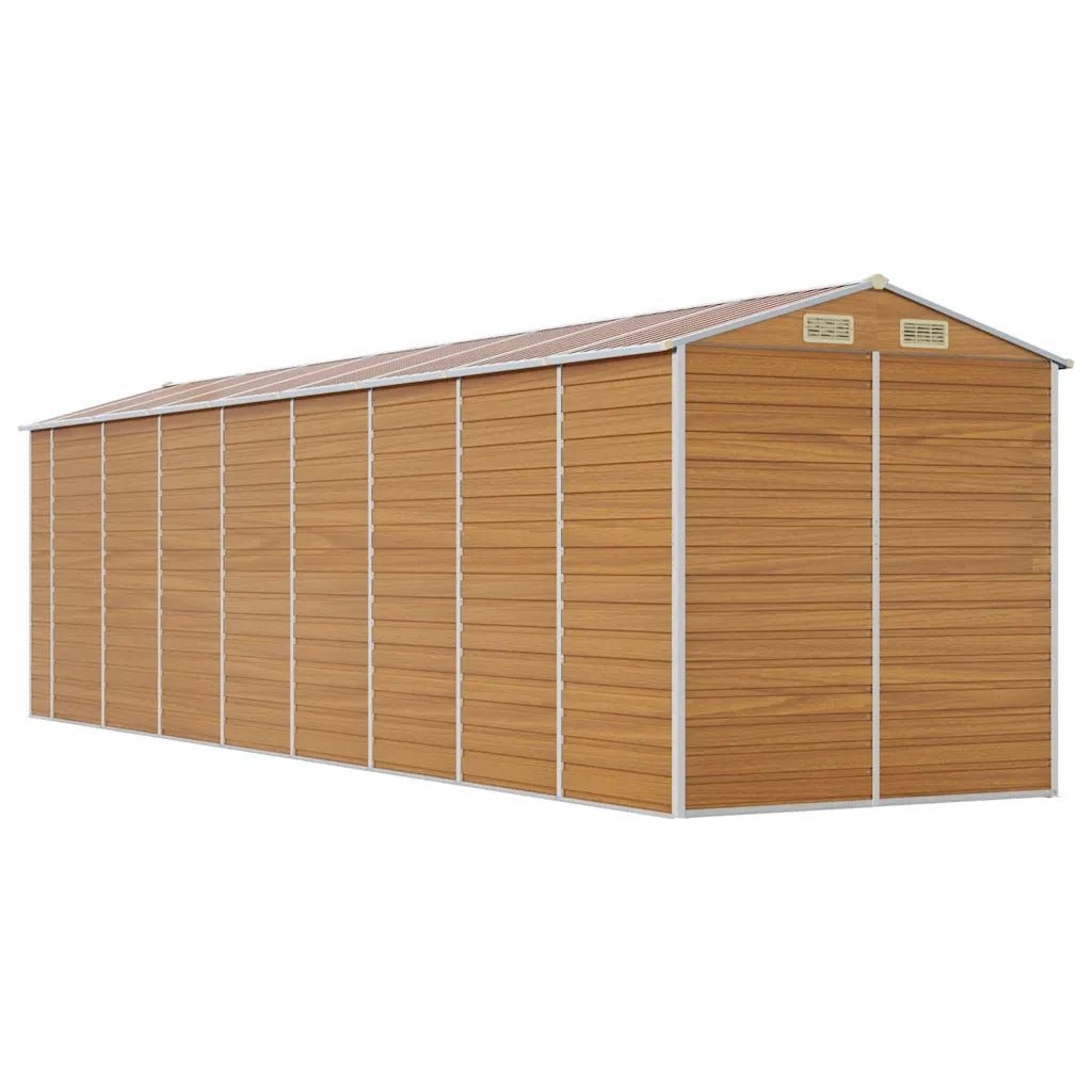 Capanno Giardino Marrone Chiaro 191x725x198cm Acciaio Zincato 3188282