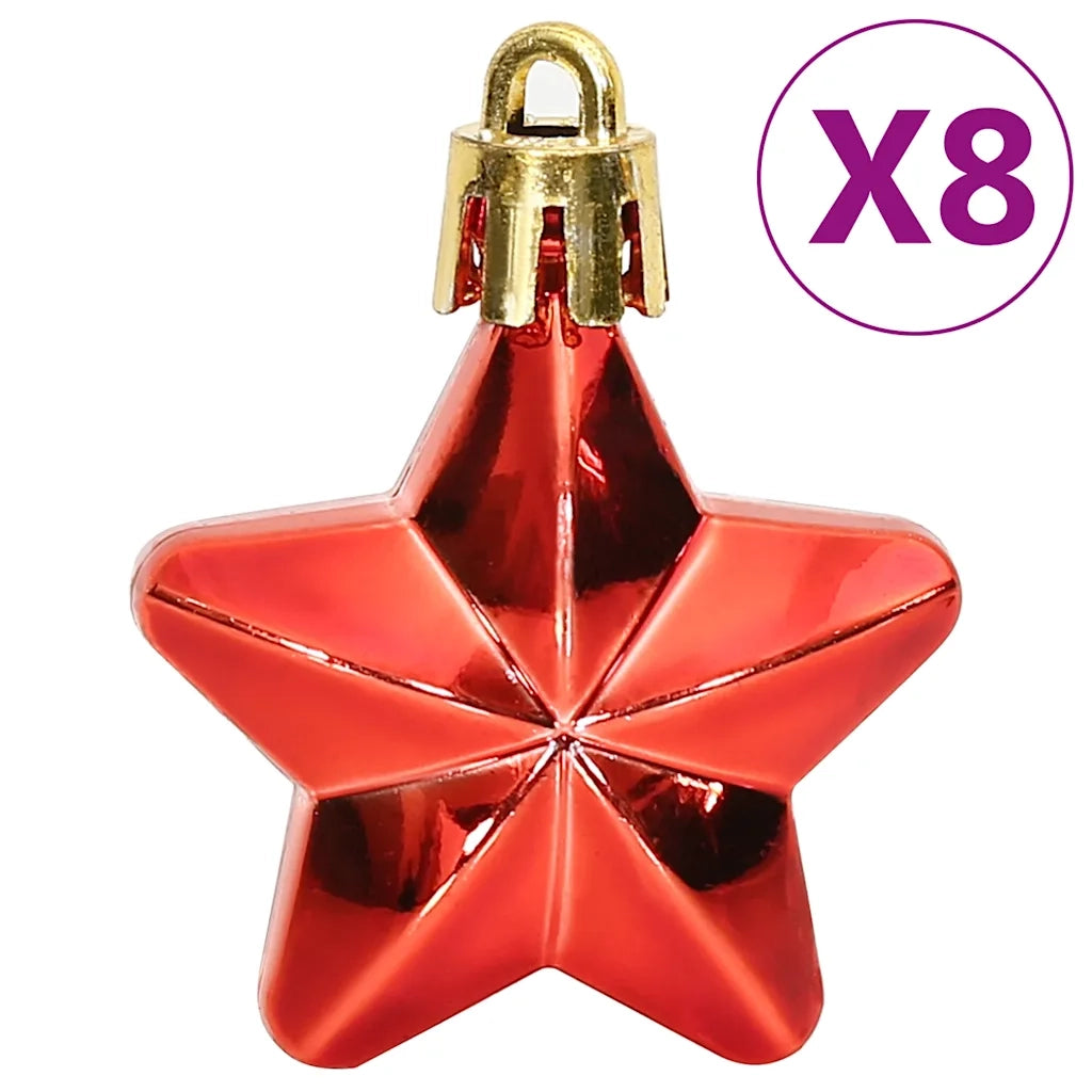 Set Palline di Natale 111 pz-Decorazioni natalizie Rosso in Polistirene