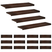 Tappeti per scale 16 pz 100 x 30 x 2 cm Marrone Scuro 3446457