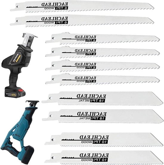 Set di lame per sega a rullo da 10 pezzi 6TPI-18TPI per legno - legno grezzo, legno bagnato, legno di carbonizzazione