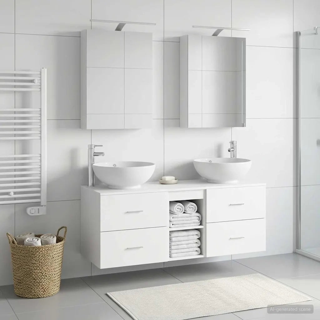 Set di mobili per il bagno 5 pcs Bianco 3406951