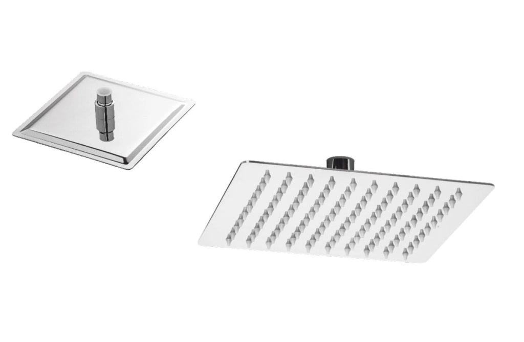 Soffione Doccia Quadrato Moderno Acciaio Inox Getto Pioggia Top Line Metaform Dimensione: 25 x 25 cm