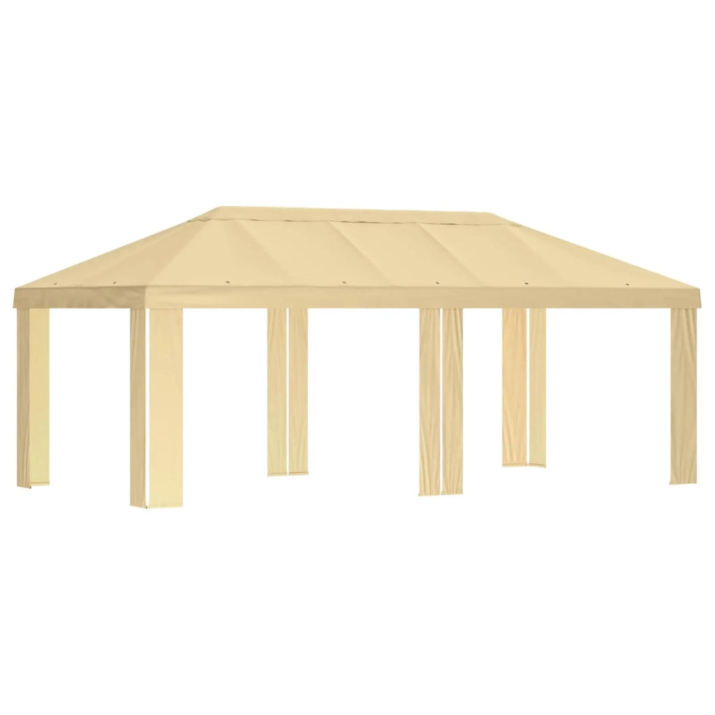 Copertura per Gazebo 6 x 3 m Crema Poliestere 190 900424