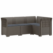 Divano da Giardino 4 Posti con Cuscini Aspetto Rattan PP 3443977