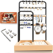 Sostegno per gioielli, supporto per collane, collana, anello, orecchini, collana per bracciali, orecchini, collane, anelli, gioielliere per collane, supporto per collane display, orecchini (supporto per collane nero)