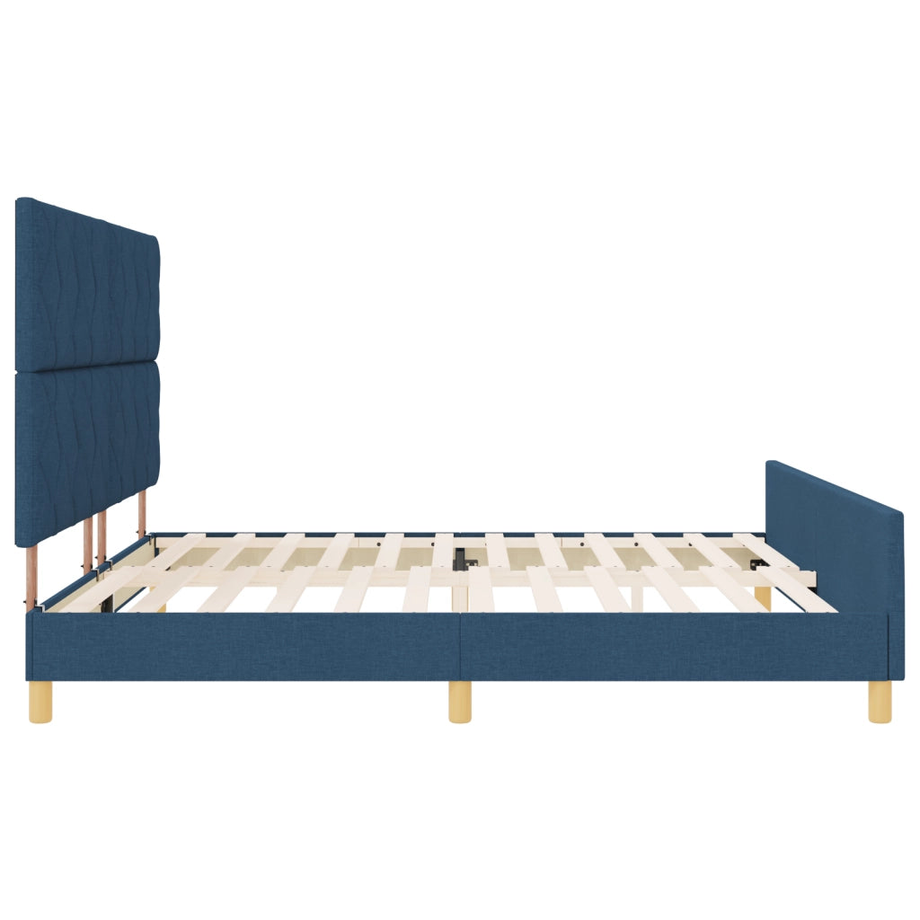 Letto Blu 200x200 cm in Tessuto