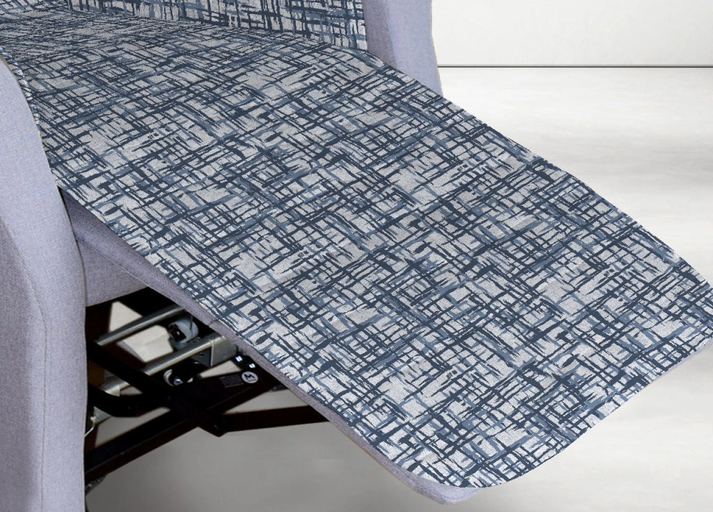 Copripoltrona Reclinabile Trapuntata Reticolo Poltrona Relax Rigata Linea Pensieri Delicati - Poltrona - Blu