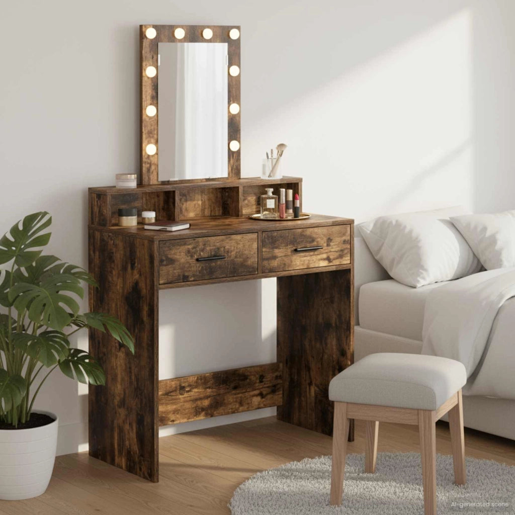 Tavolo da Trucco Marrone 79 x 41 x 140 cm Legno ingegnerizzato 865167