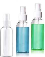 10 flaconcini spray di nebbia chiara, 50 ml, con formato di viaggio, piccoli flaconi spray in plastica, riutilizzabili con acqua e alcol.