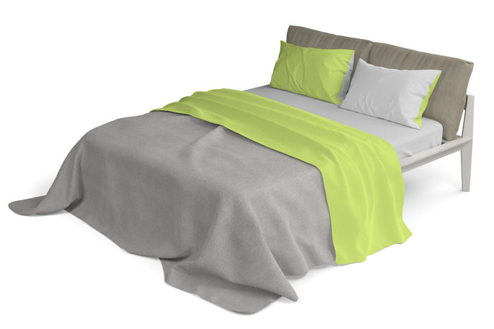 Set Lenzuola Singolo Sopra Sotto e Federe DoublefaceAcido/Grigio Chiaro