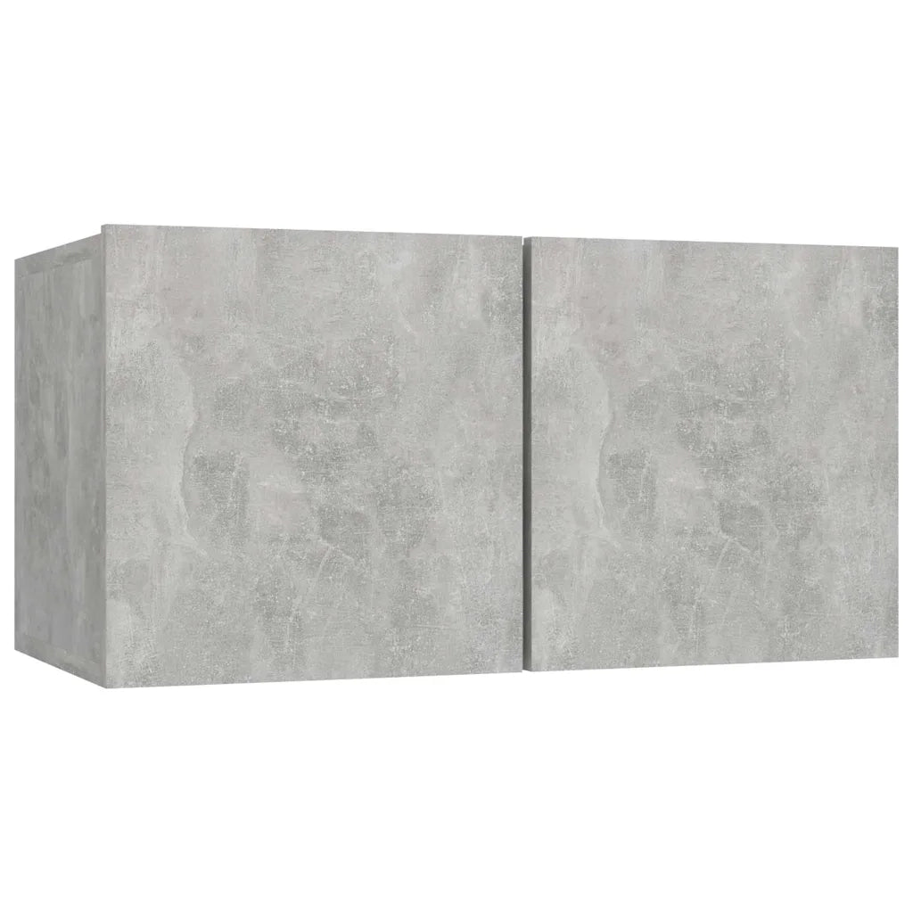 Set di Mobili Porta TV 7 pz Grigio Cemento in Legno Multistrato