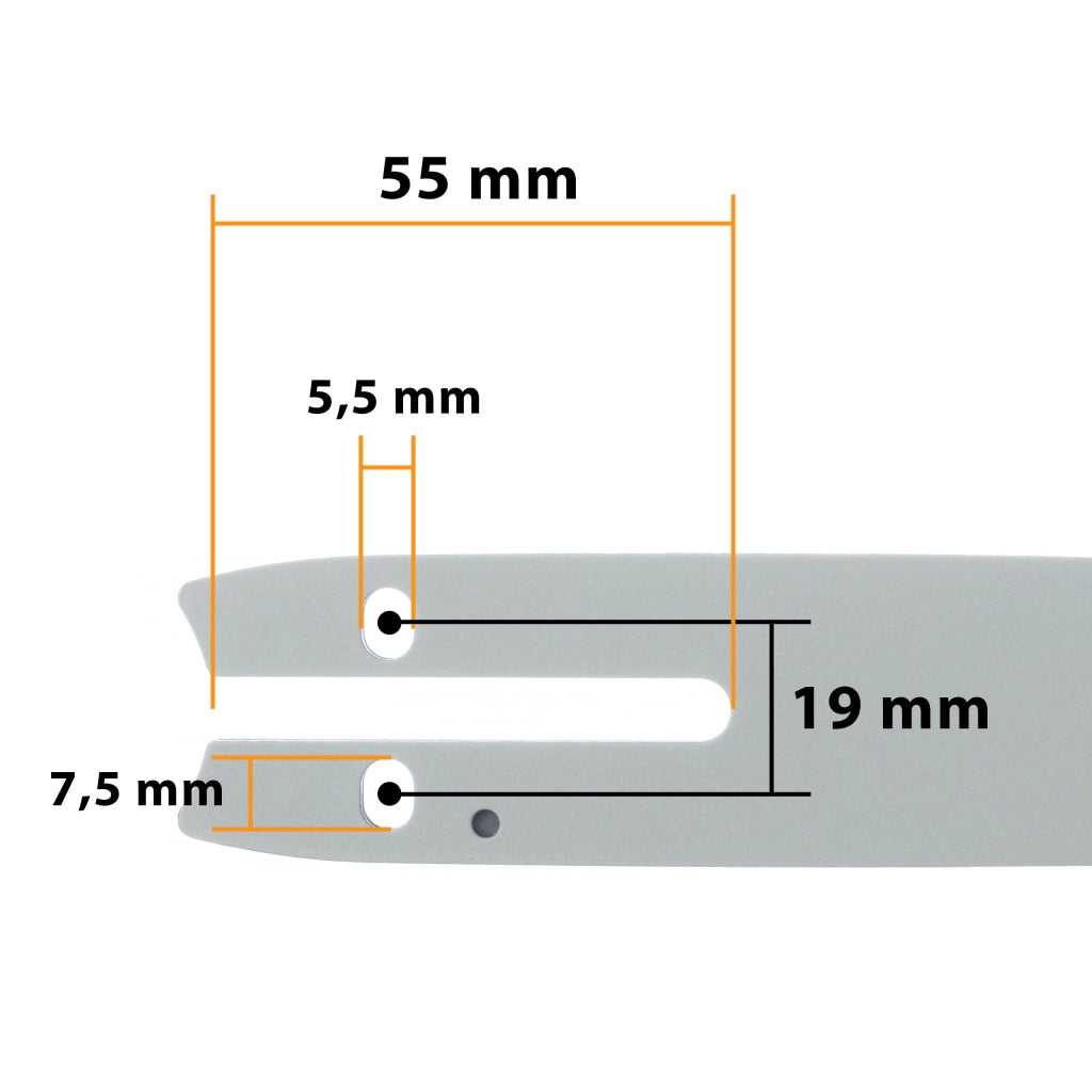 Guida Catena 8" per Motosega Elettrica – Acciaio di Alta Qualità, Resistente all'Usura