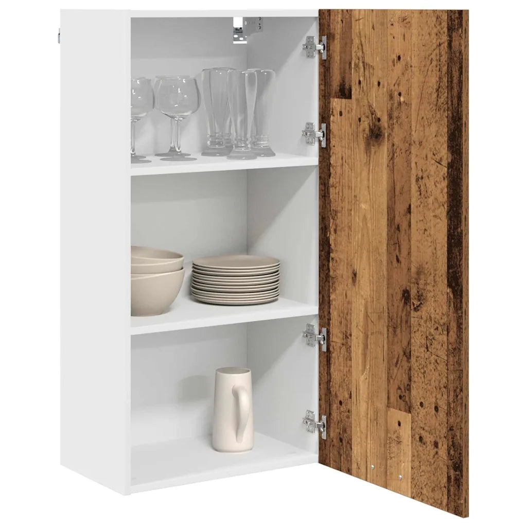 Armadio pensile Legno Antico e Bianco 50 x 31 x 100 cm 884352