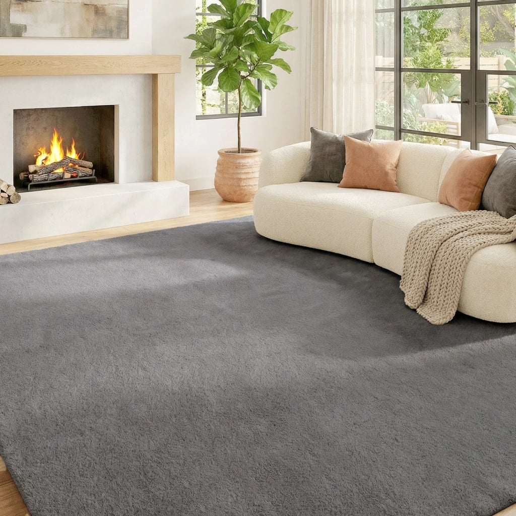 Tappeto pelo lungo ¨C zephmum ¨C grigio chiaro 230x160 cm