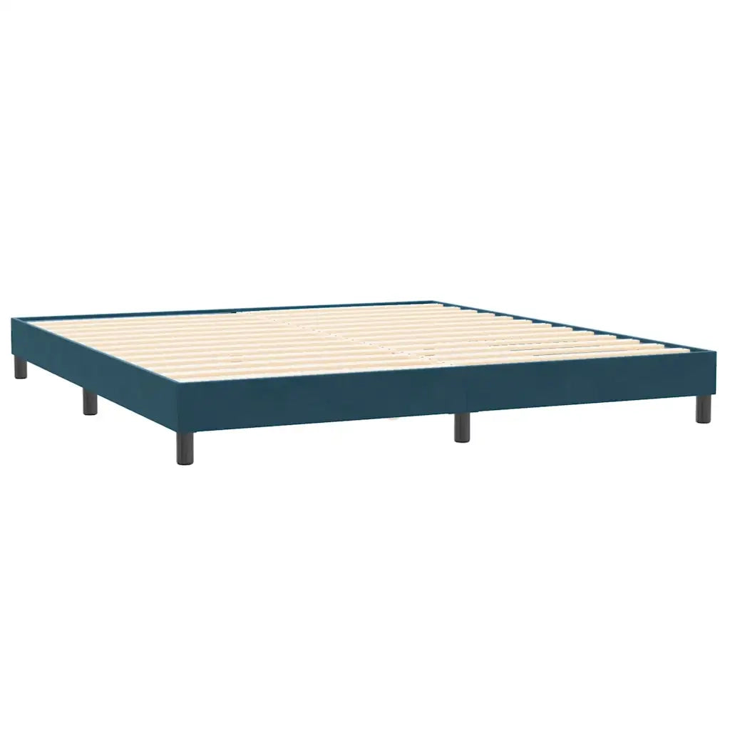vidaXL Letto a Molle senza Materasso Blu Scuro 200x220 cm in Velluto