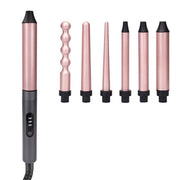 Trade Shop - Set Arricciacapelli 7in1 Ferro Professionale Intercambiabile Strumento Per Styling Capelli -