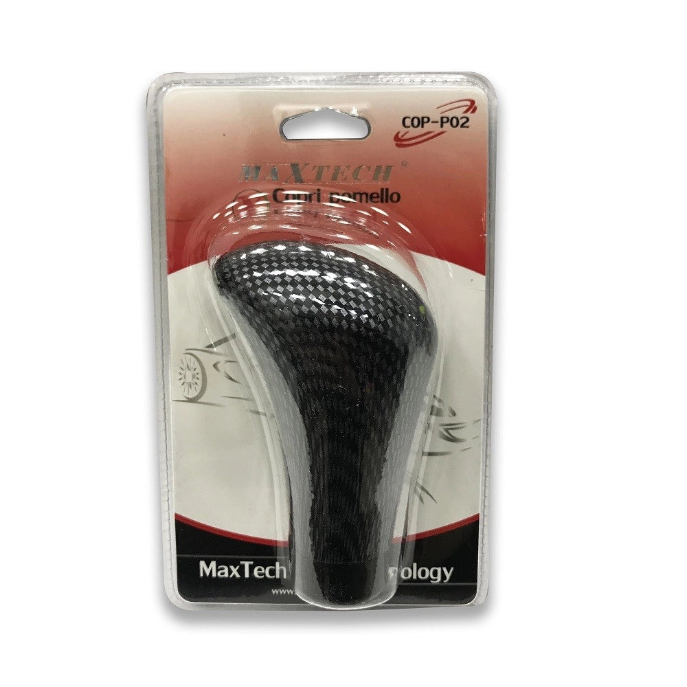 Trade Shop - Marce Pomello Per Auto Camion Universale Leva Cambio Fibra Carbonio Maxtech Cop-p02 -