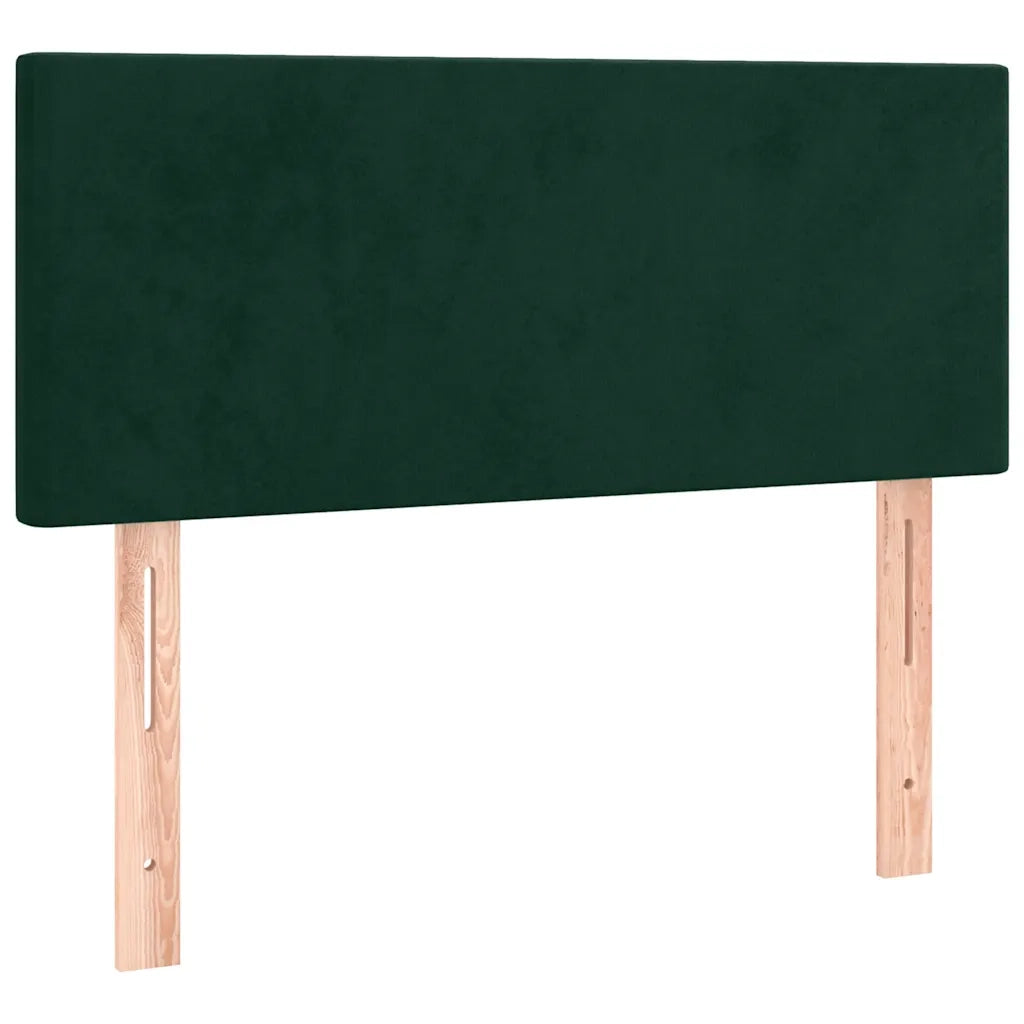 Giroletto a Molle con Materasso Verde Scuro 90x200 cm Velluto