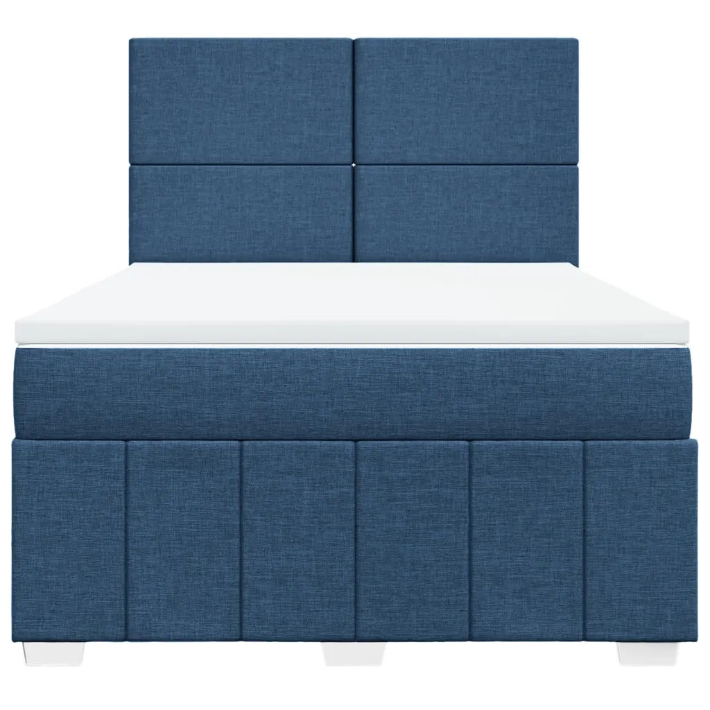 Giroletto a Molle con Materasso Blu 140x200 cm in Tessuto
