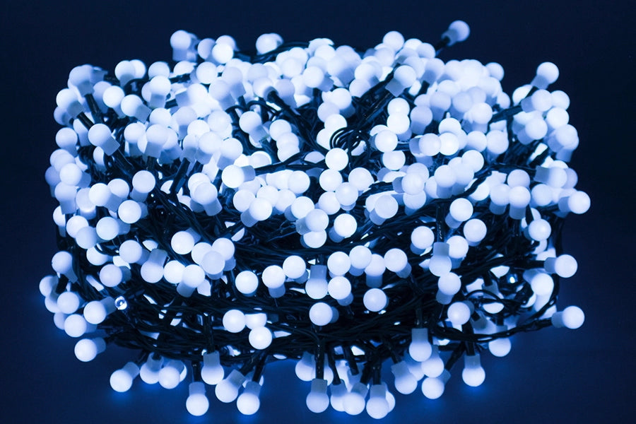Luci di Natale a Palla Palline Led Esterno Interno Bianca Calda Addobbi Albero Numero Led: 500, Temperatura di colore: Luce Bianca