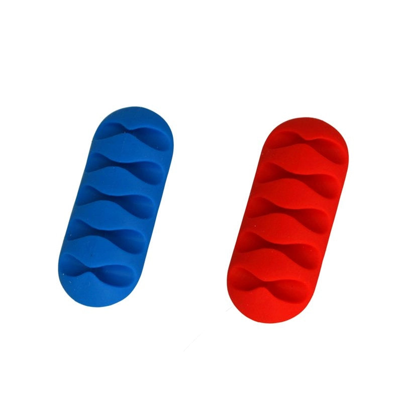 2 Pezzi Organizer Clip con Biadesivo per Gestione Cavi Alimentazione Ufficio Casa