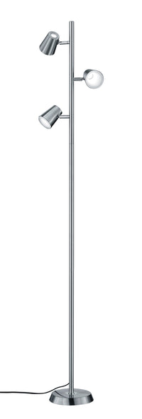 Piantana da Interno a LED in Metallo Nickel Opaco