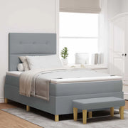 Letto a molle con materasso Grigio chiaro 120 x 190 cm Tessuto 3344282