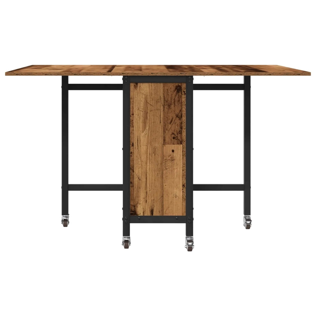 Tavolo da pranzo pieghevole con ruote 130 x 80 x 76,5 cm