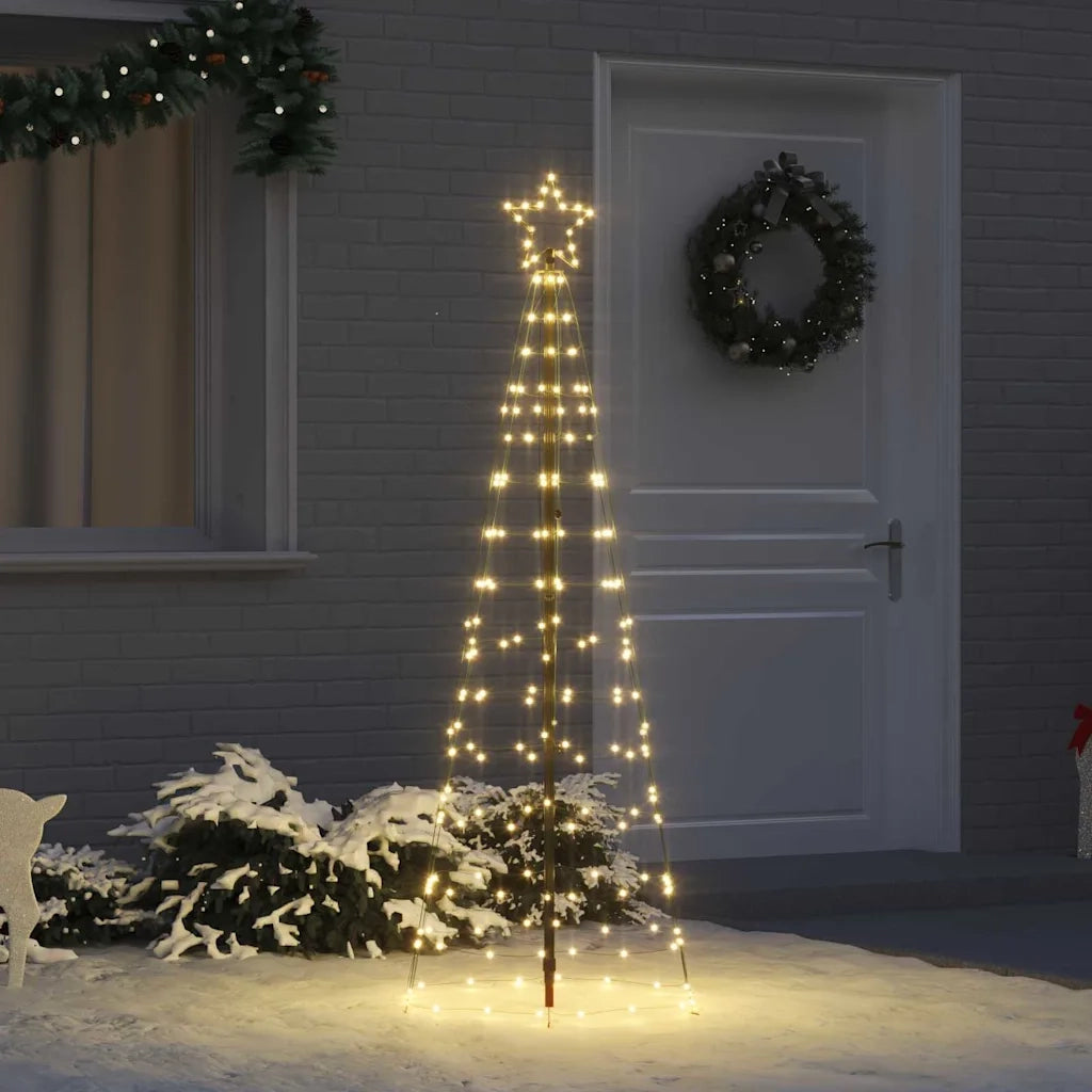 Albero di Natale LED con picchetti per il terreno Bianco caldo 42018749