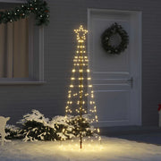 Albero di Natale LED con picchetti per il terreno Bianco caldo 42018749