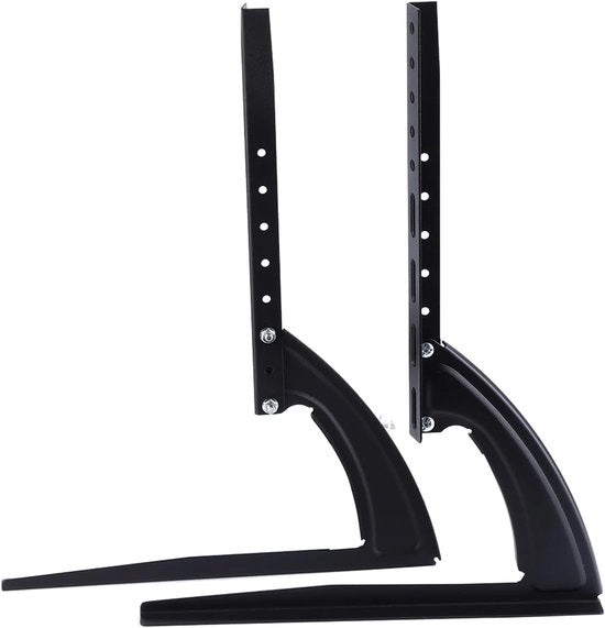 Sostegno per TV - Materiale: Acciaio - Colore: Nero - Regolabile - Adatto per schermi LED LCD da 14 a 42 pollici - Base a tre gambe - Altezza regolabile