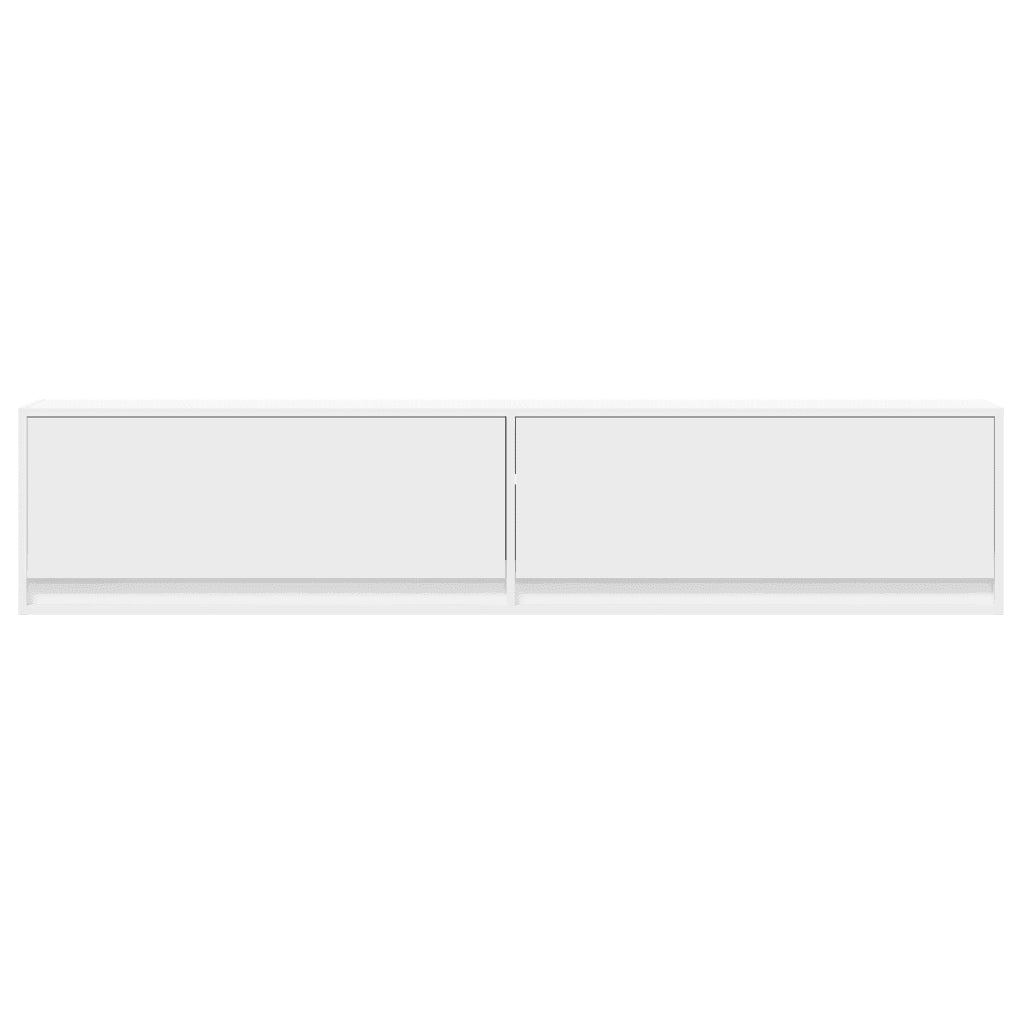 Mobile TV a Parete con LED Bianco 180x31x38 cm 3307947