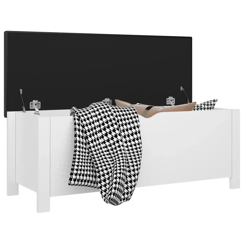 Contenitore con Cuscino Bianco Lucido 105x40x45cm Multistrato CFW4150715