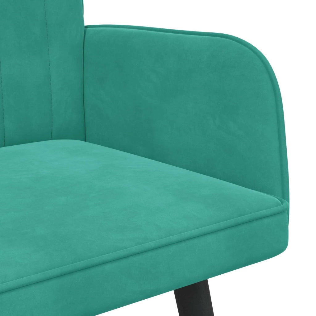 Sofa a Due Posti Turchese 115 x 61 x 87 cm Velluto 42028959