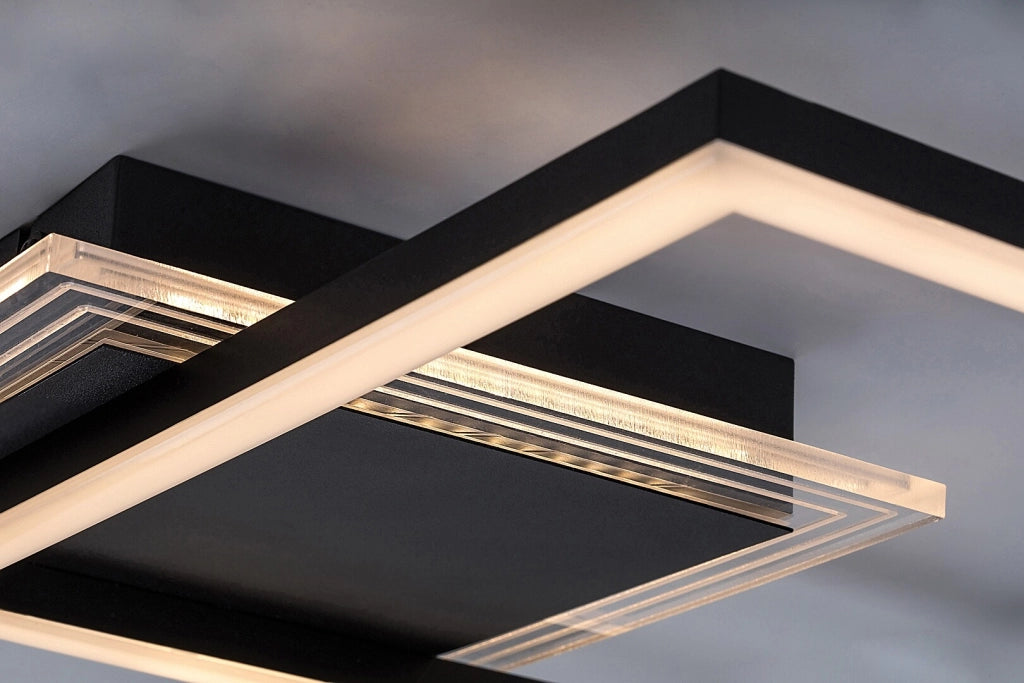 Plafoniera LED quadrata nera 24W 3000K Rabalux Ottavia