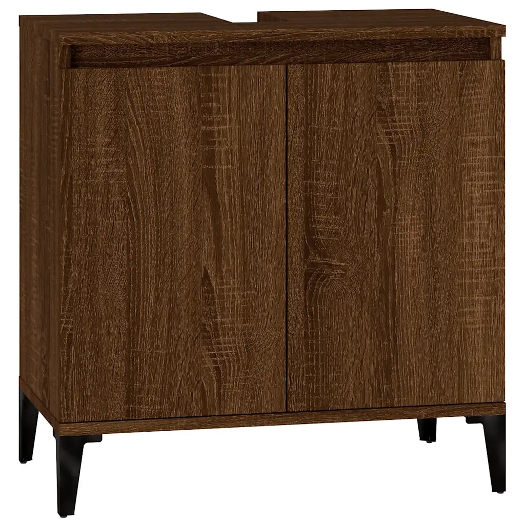Mobile Lavabo Rovere Marrone 58x33x60 cm in Legno Multistratocod mxl 127645