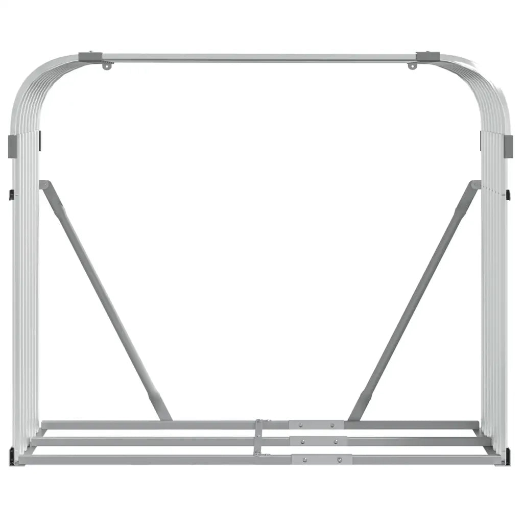 Portaceppi Argento 120x45x100 cm in Acciaio Zincato