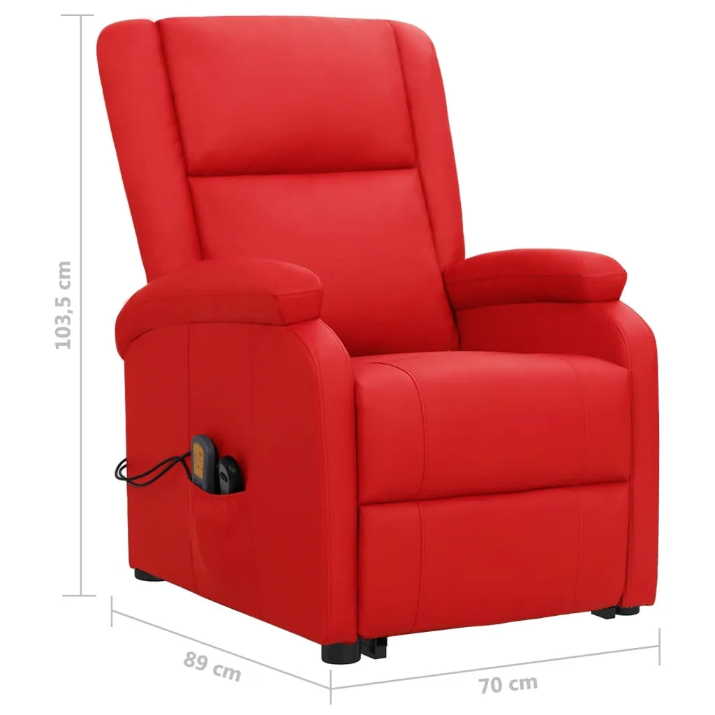 Poltrona Alzapersona Rosso in Similpelle 329697