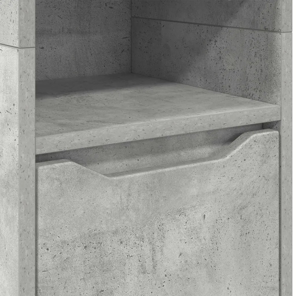Mobile da Bagno con porta Grigio cemento 30,5 x 30 x 195 cm 888760