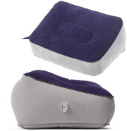2 coppie di cuscini per piedi gonfiabili per scrivania, cuscini per piedi gonfiabili, cuscini per piedi per volo, cuscini di supporto, cuscini per piedi e gambe per rilassamento durante i viaggi all'aperto (grigio, blu e grigio)