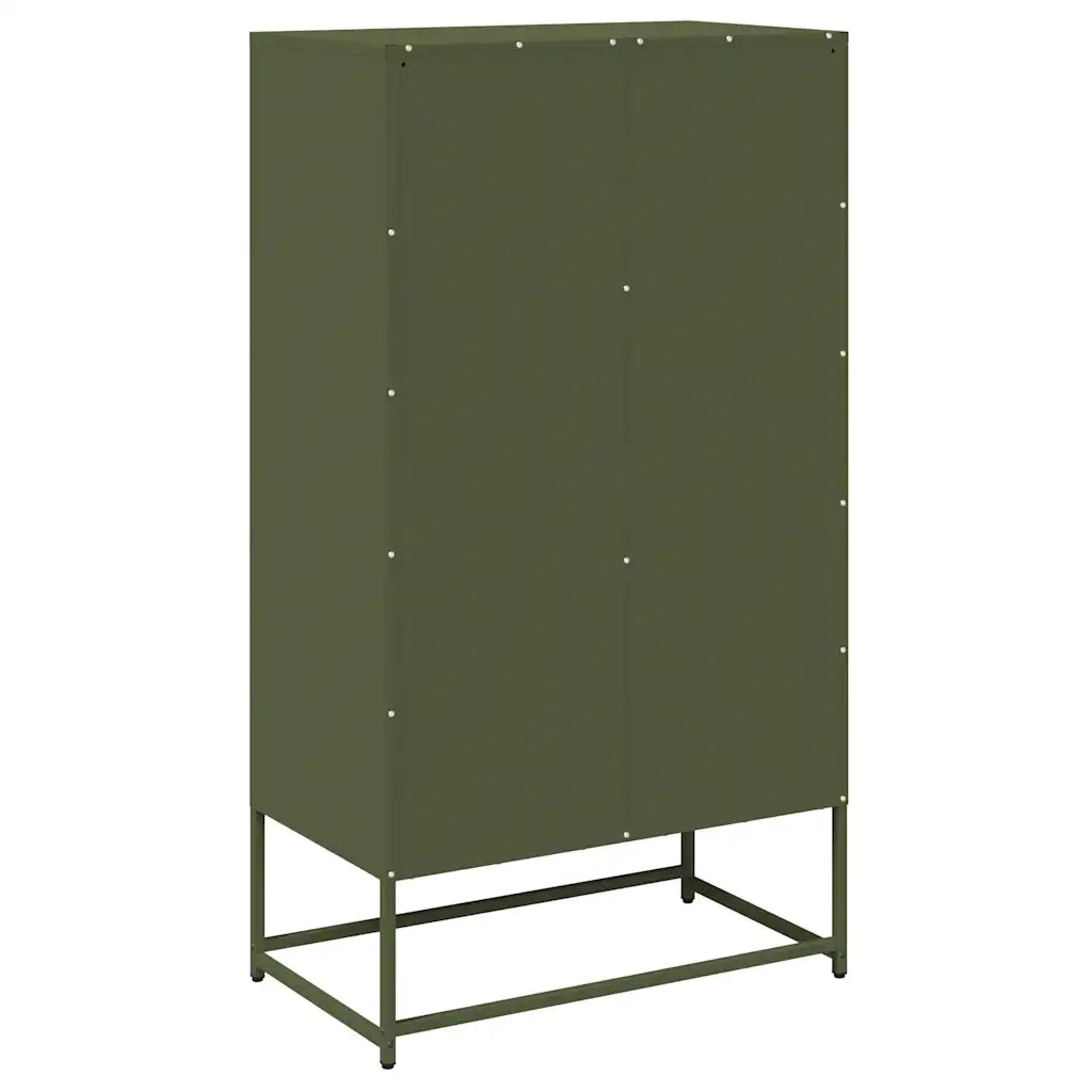 Credenza Verde Oliva 68x39x123 cm in Acciaio