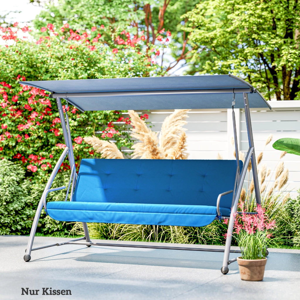 Set Cuscini per Altalena Giardino 170 cm ¨C zephmum ¨C Blu
